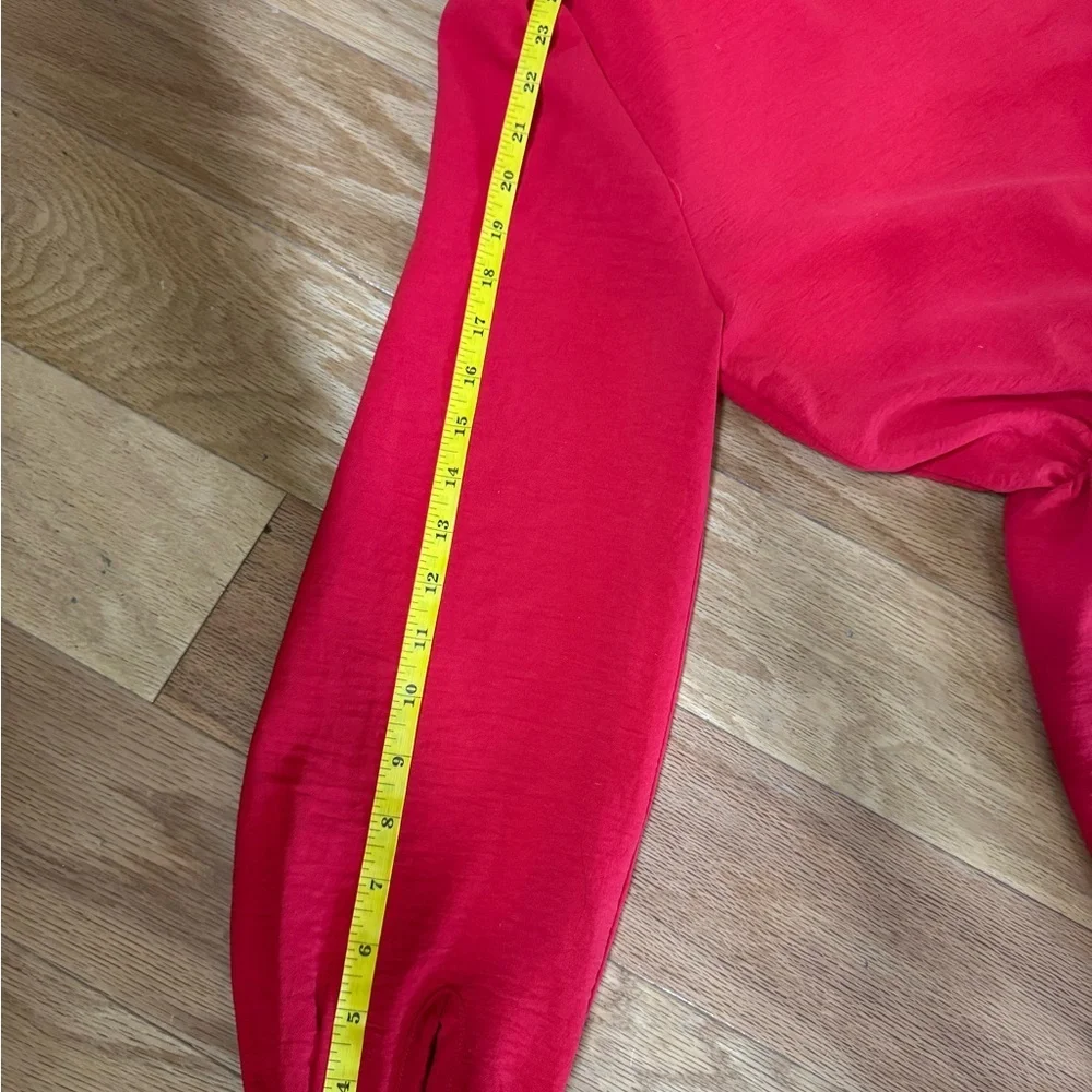 Women's Long Sleeve Wrap Dress - Red